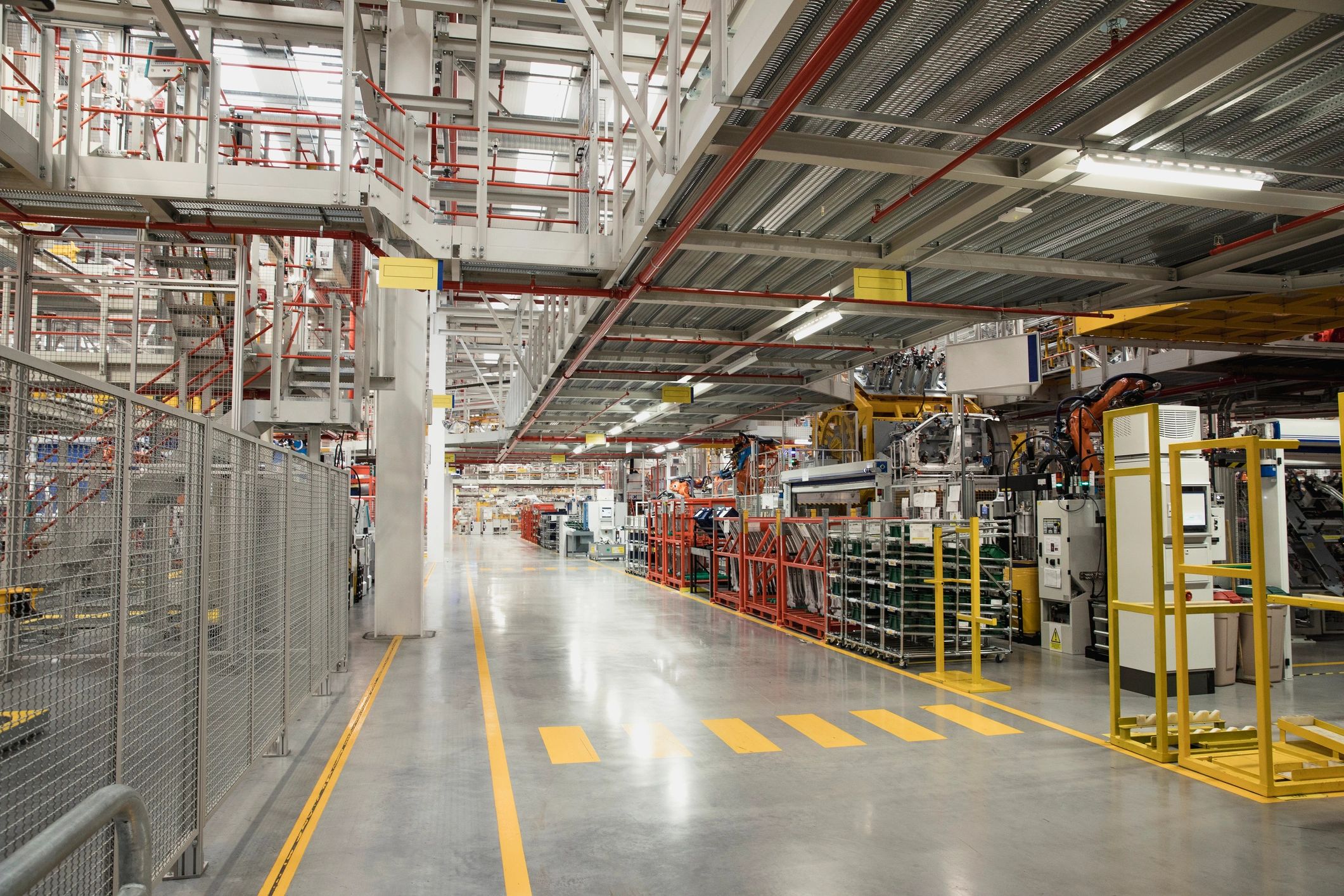 Industrial facility interior representing electrical power protection services